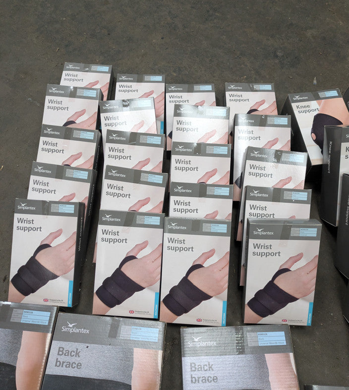 JOB LOT – 100 Simplantex Neoprene Supports & Braces – Ideal for Resale