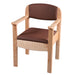 The brown Extra Wide Royale Wooden Commode Chair
