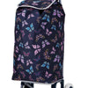 the image shows the hoppa 47 litre lightweight shopping trolley with the butterfly design