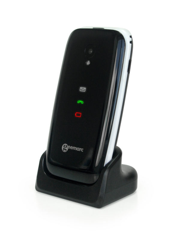 Geemarc CL8700 Mobile Phone - closed, in charging dock