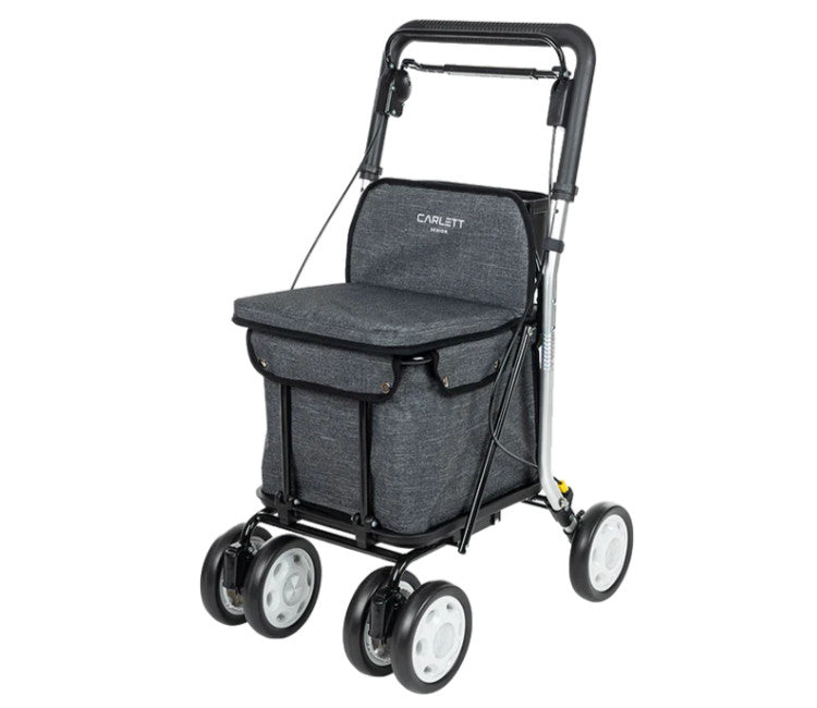 Carlett Comfort Shopping Rollator / Walker in Grey Ice