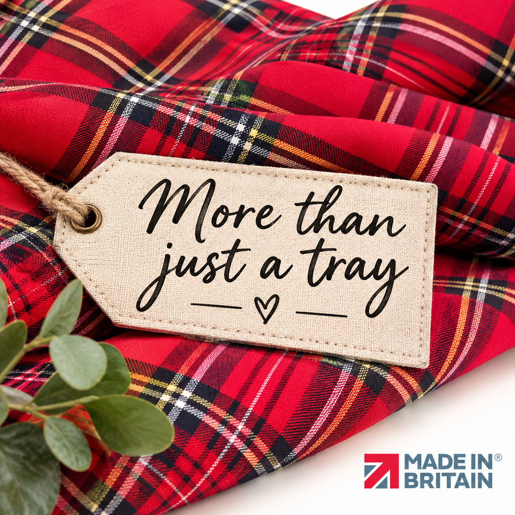 Made in the Mill Royal Stewart Red Tartan Lap Tray with Bean Bag
