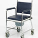 Homecraft Chrome Mobile Wheeled Commode Chair