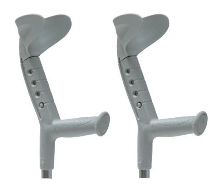 Forearm Crutches With Open Cuff - Light Grey