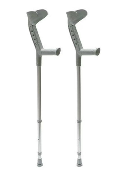 Forearm Crutches With Open Cuff - Light Grey