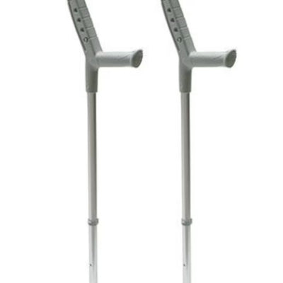 Forearm Crutches With Open Cuff - Light Grey