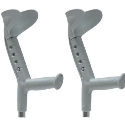 Forearm Crutches With Open Cuff - Light Grey