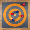 Handi Life Sport Floor Target Mat with boccia balls placed on it