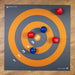 Handi Life Sport Floor Target Mat with boccia balls placed on it