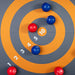 Handi Life Sport Floor Target Mat with boccia balls placed on it