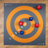 Handi Life Sport Floor Target Mat with boccia balls placed on it