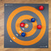 Handi Life Sport Floor Target Mat with boccia balls placed on it