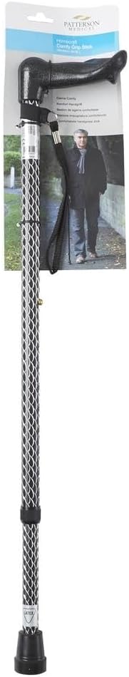 Days Comfy Grip Fischer Handle Stick - Etched Black Design - Left or Right Handed
