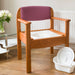 Extra Wide Royale Wooden Commode Chair - Pink, seat removed