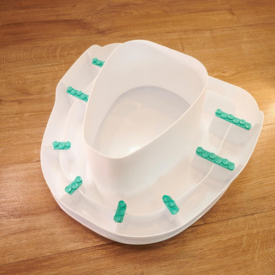 Ezy fit suction fit removable raised toilet seat - modular height 2 and 4 inches