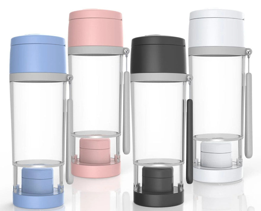 Travel Flask with Pill Box, Splitter and Crusher