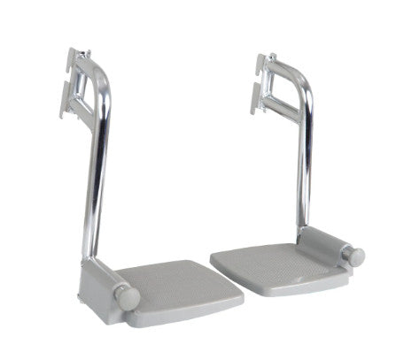 Optional Footrests for the Homecraft Chrome Mobile Wheeled Commode Chair