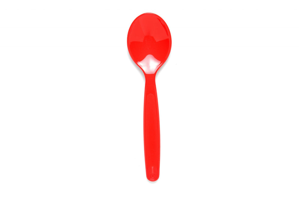 Small Reusable Dessert Spoon - Red