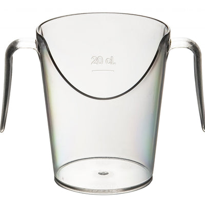 Two Handled Polycarbonate Nose Cup - Clear
