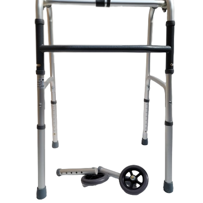 Deluxe folding walker with or without wheels