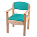 The turquoise Extra Wide Royale Wooden Commode Chair
