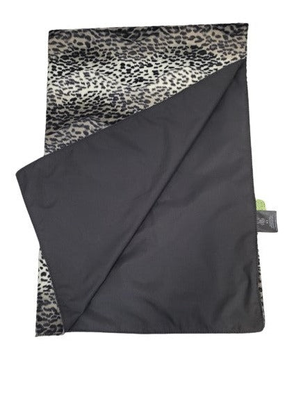 Water Resistant Cosy Fleece Blanket – Grey Cheetah Print from Made in the Mill