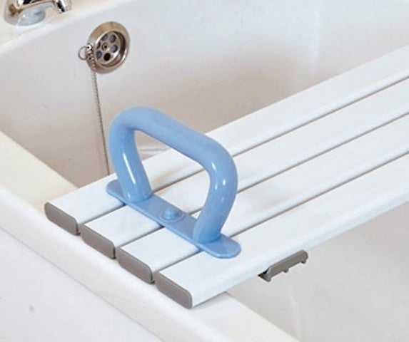 The Optional Grab Handle on a Slatted Bath Board