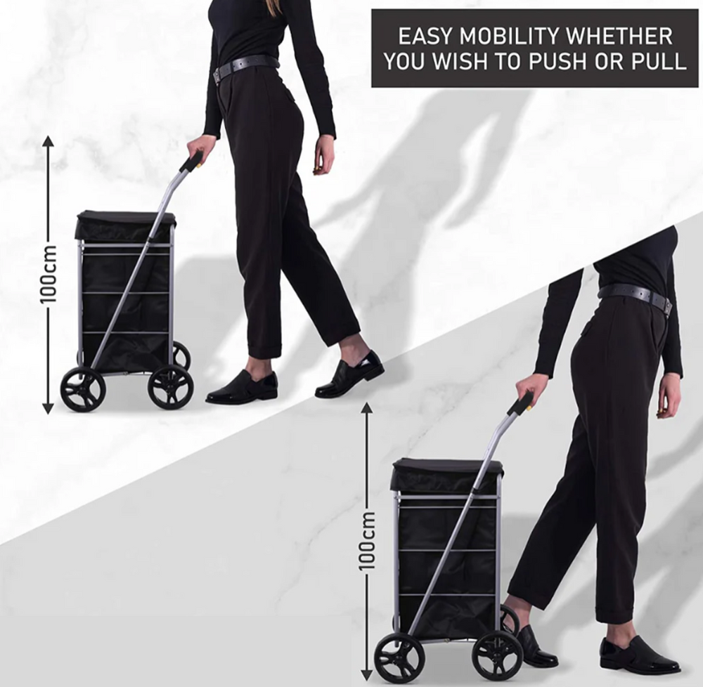 The Hoppa Lightweight Extra Large Trolley; Easy Mobility Whether You Wish To Push Or Pull