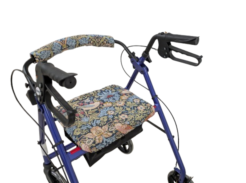 Made in the Mill William Morris Rollator Makeover Set in Strawberry Thief Pattern