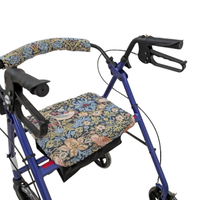 Made in the Mill William Morris Rollator Makeover Set in Strawberry Thief Pattern