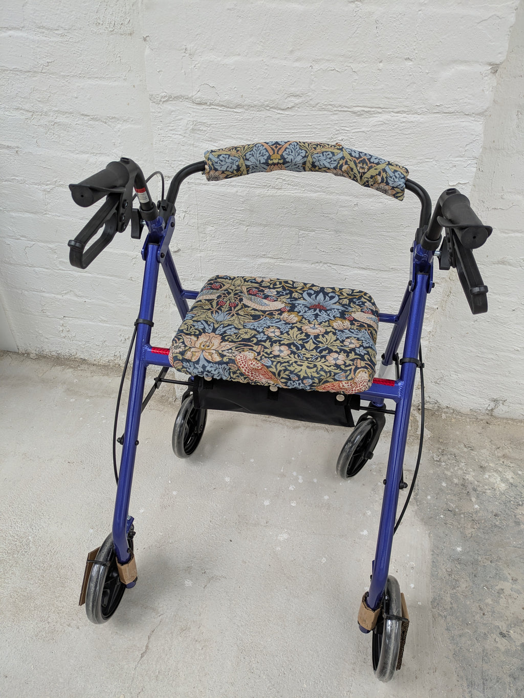 Made in the Mill William Morris Rollator Makeover Set in Strawberry Thief Pattern