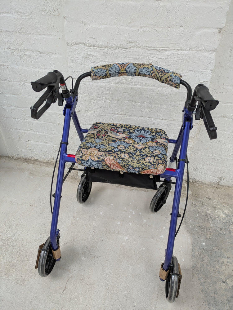 Made in the Mill William Morris Rollator Makeover Set in Strawberry Thief Pattern
