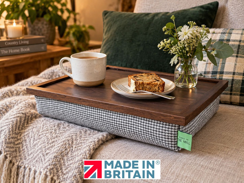 Luxury Dogtooth Lap Tray with Bean Bag by Made in the Mill