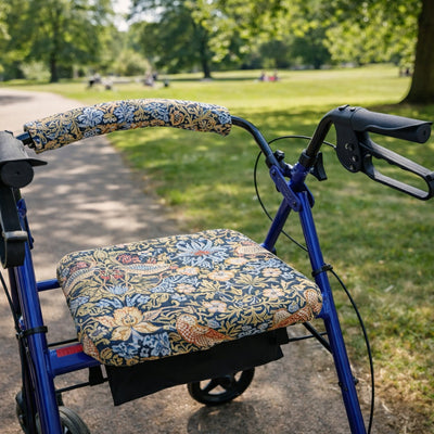 Made in the Mill William Morris Rollator Makeover Set in Strawberry Thief Pattern