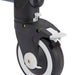 A close up of the wheel on the Moxie Gait trainer