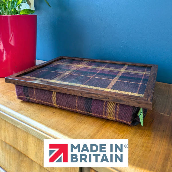 Luxury Papillion Tweed Lap Tray With Bean Bag from Made in the Mill