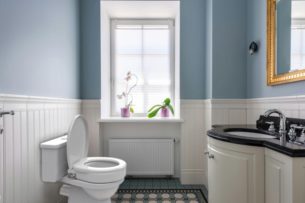 Ashby Lift Toilet Seat - Oval, lid up