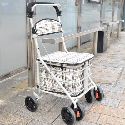 Shopping Trolley with Seat - Check