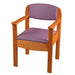 The lilac coloured extra wide Royale Wooden Commode Chair