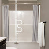 Bathtub Security Pole and Curve Grab Bar - White