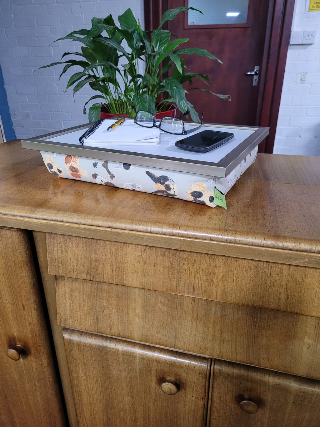 Luxury Lap Tray With Bean Bag - Portrait Pups Design from Made in the Mill