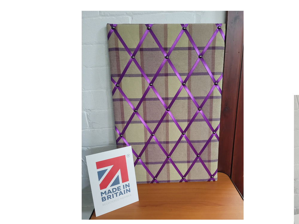 Fabric Notice Board - Purple Tweed