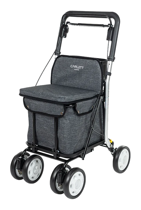 Carlett Shopping Rollator/Walker - Grey