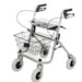 Days Classic 4 Wheel Rollator Walker with Basket and Tray - Silver