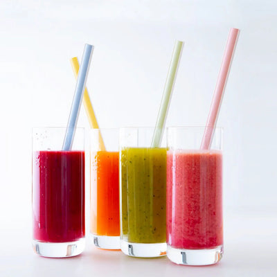 SliderStraws in use with cocktails