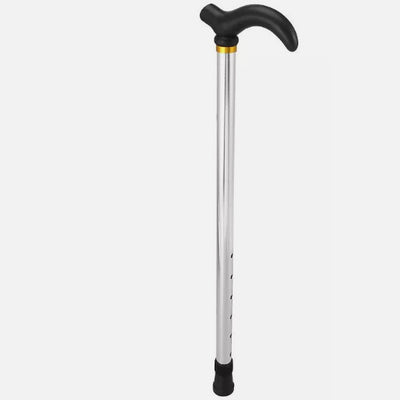 Silver Height Adjustable Walking Stick