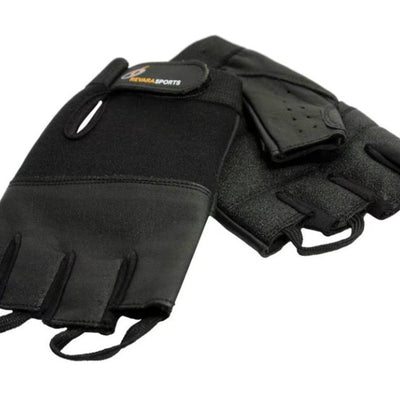 Revara Sports Leather Summer Weight Open Finger Wheelchair Gloves