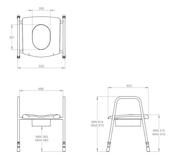 Toilet Frame with Seat