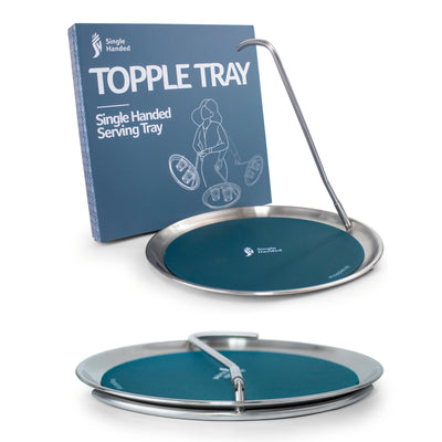 Two Topple Trays pictured next to their box