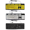 High Visibility Big Key Keyboard - Black, White and Yellow